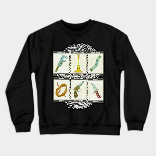 The Murder Weapons of the Board Game of Clue Crewneck Sweatshirt